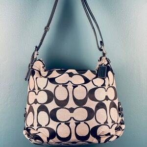 COACH Signature Y2K Black & Gray Duffle Bag with Coordinating Zip-Around Wallet